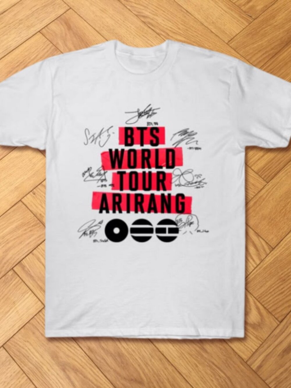 BTS World Tour Arirang Signatures Graphic Tee White